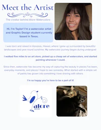 a flyer with a picture of a cat and a woman