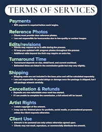 a poster with the words terms of services